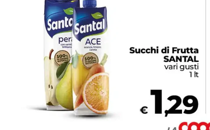 Succhi di frutta Santal vari gusti