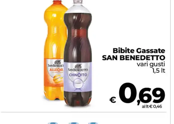 Bibite gassate San Benedetto vari gusti