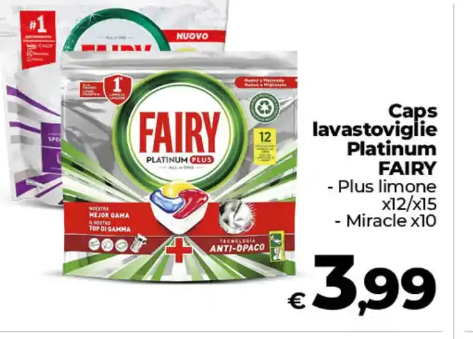 Caps lavastoviglie Platinum Fairy
