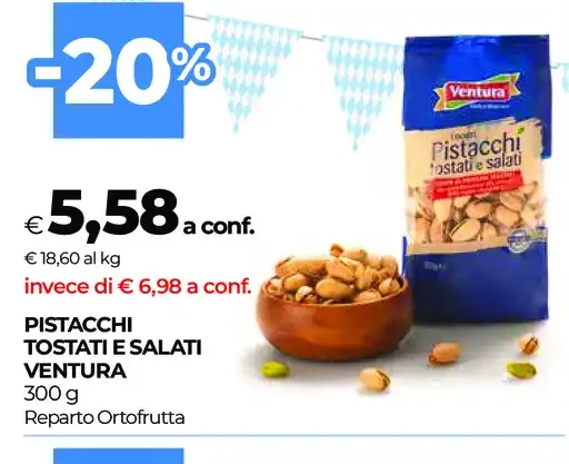 Pistacchi tostati e salati Ventura