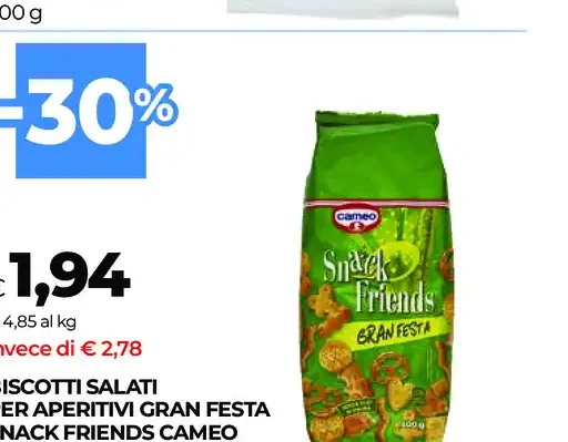 Biscotti salati per aperitivi Gran Festa Snack Friends Cameo