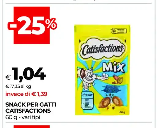 Snack per gatti Catisfactions Mix