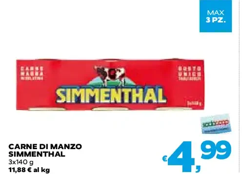 Carne di manzo Simmenthal