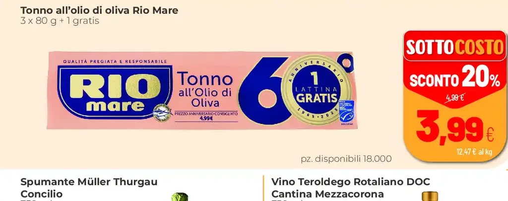 Tonno all'olio di oliva Rio Mare