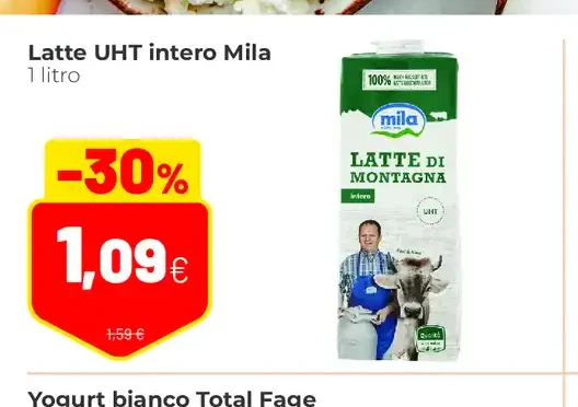 Latte UHT intero Mila