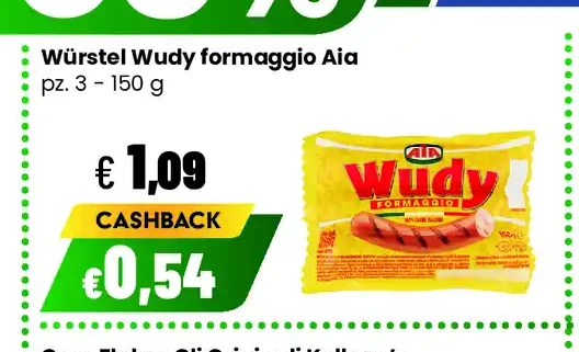 Würstel Wudy formaggio Aia