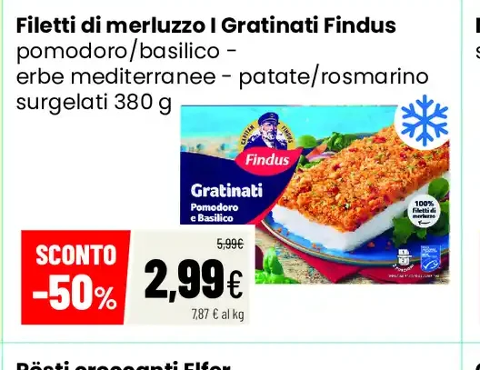 Filetti di merluzzo I Gratinati Findus