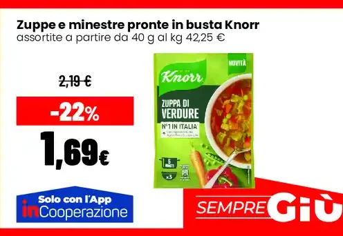 Zuppe e minestre pronte in busta Knorr
