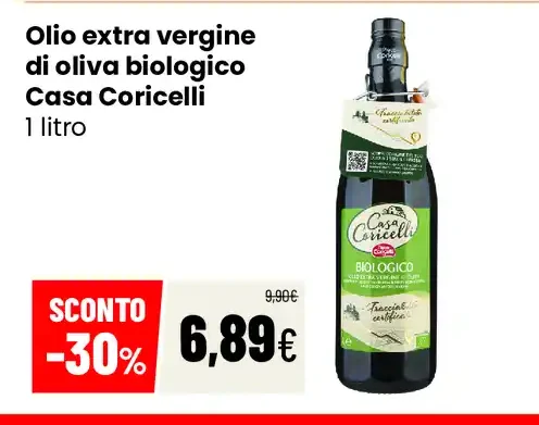 Olio extra vergine di oliva biologico