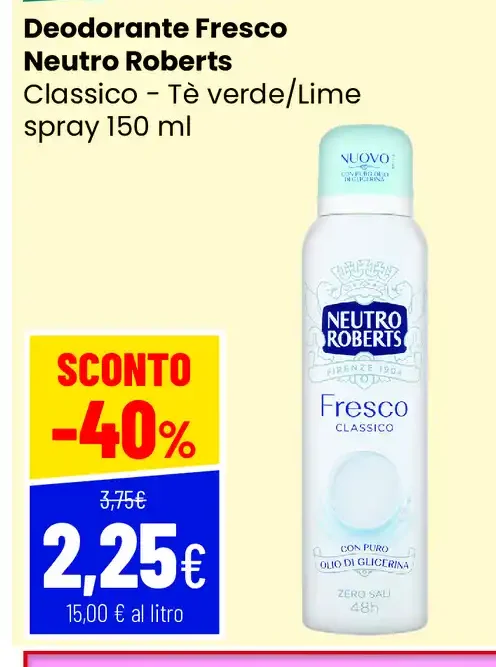 Deodorante Fresco Neutro Roberts