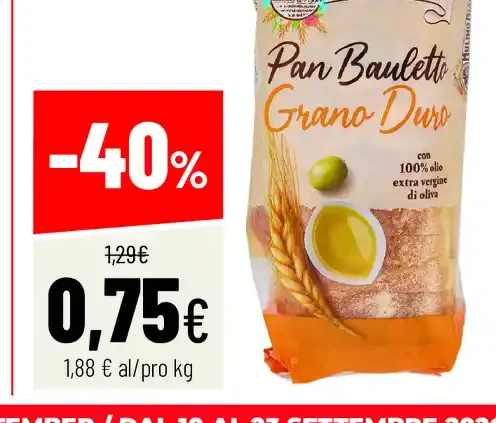 Pan Bauletto al Grano Duro Mulino Bianco