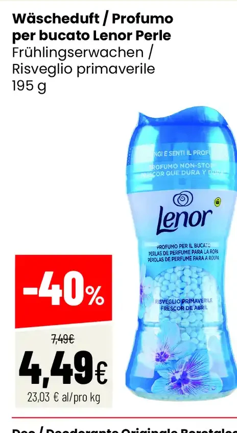 Profumo per bucato Lenor Perle