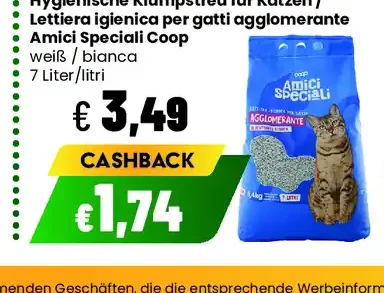 Lettiera igienica per gatti Amici Speciali Coop