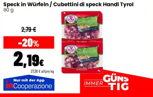 Cubettini di speck Handl Tyrol