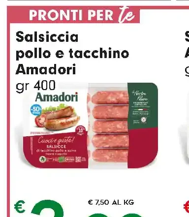 Salsiccia pollo e tacchino Amadori