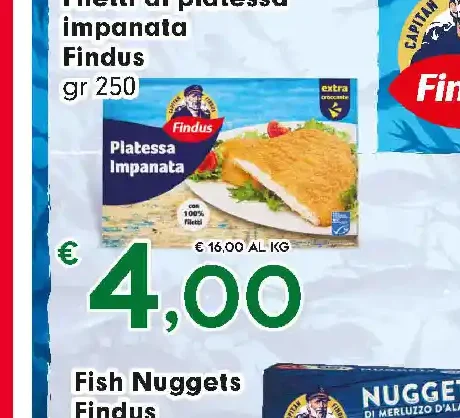 Filetti di platessa impanata Findus