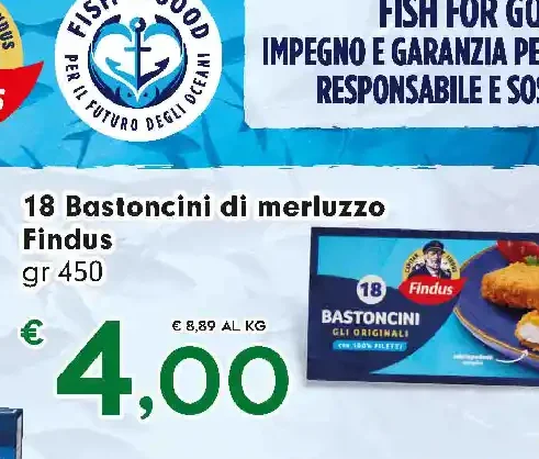 18 Bastoncini di merluzzo Findus