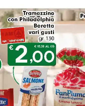 Tramezzino con Philadelphia Beretta