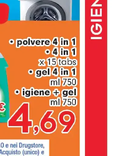 Detersivo e prodotti anticalcare