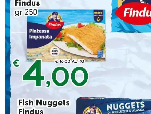 Filetti di platessa impanata Findus