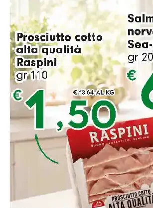 Prosciutto cotto alta qualità