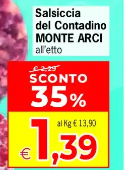 Salsiccia del Contadino Monte Arci all'etto