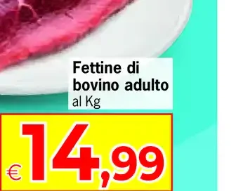 Fettine di bovino adulto
