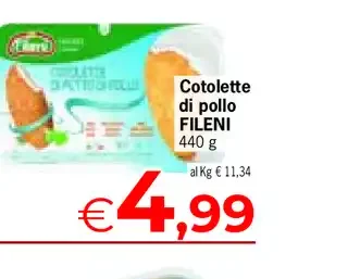 Cotolette di pollo Fileni