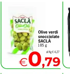 Olive verdi snocciolate