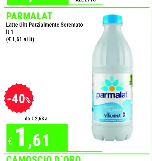 Latte UHT parzialmente scremato