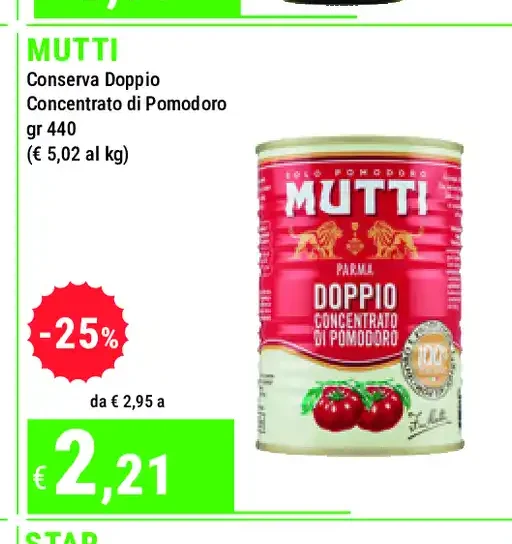 Conserva doppio concentrato di pomodoro