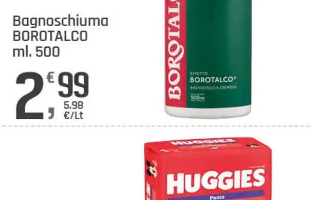 Bagnoschiuma Borotalco