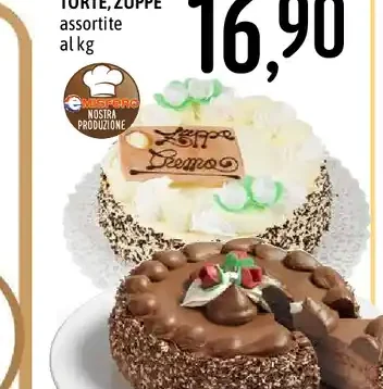 Torte, zuppe assortite