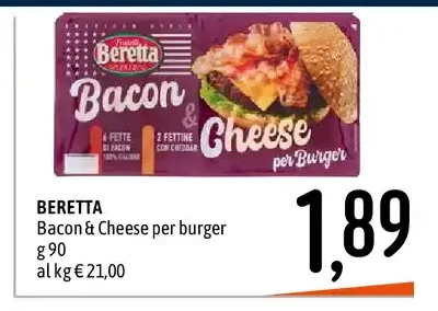Bacon e Cheese per burger