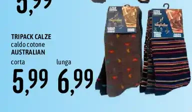 Tripack calze caldo cotone Australian