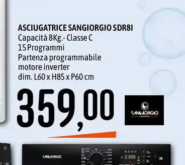 Asciugatrice Sangiorgio SDR8I