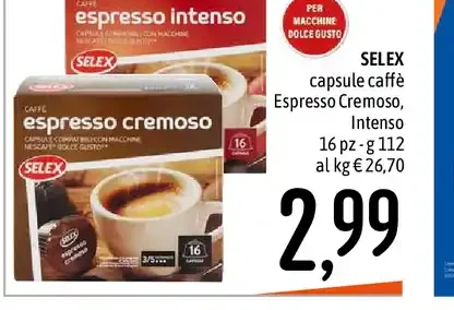 Capsule caffè Espresso Cremoso Intenso