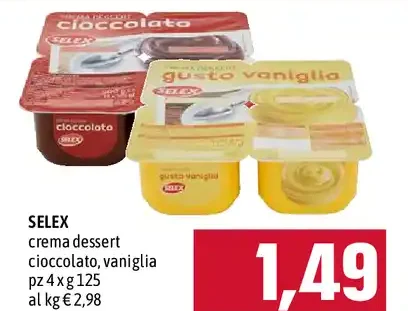 Crema dessert cioccolato e vaniglia