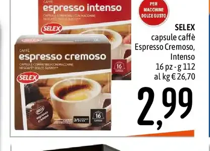Capsule caffè Espresso Cremoso Intenso