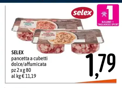 Pancetta a cubetti dolce/affumicata