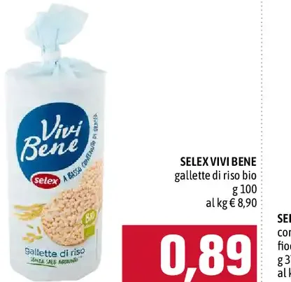 Gallette di riso bio Selex Vivi Bene