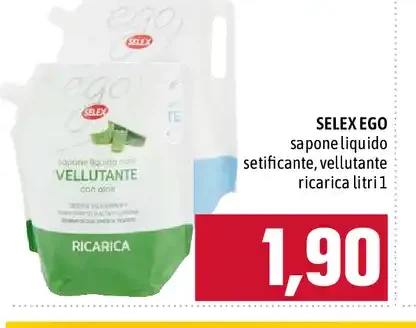 Sapone liquido Setificante, Vellutante ricarica Selex Ego