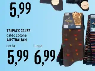 Tripack calze caldo cotone Australian
