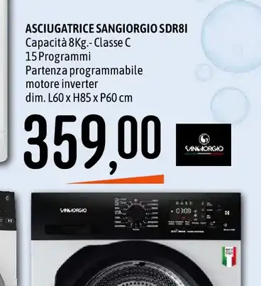 Asciugatrice Sangiorgio 8 kg