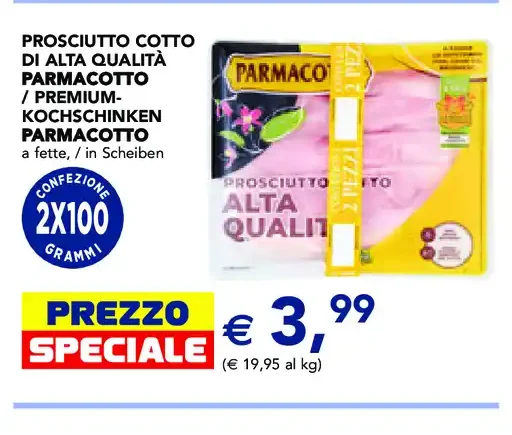 Prosciutto cotto Parmacotto Alta Qualità