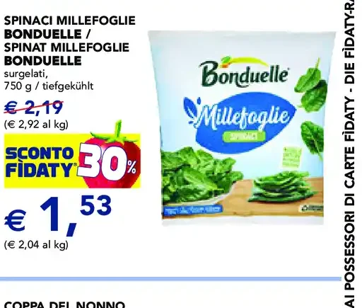 Spinaci millefoglie Bonduelle