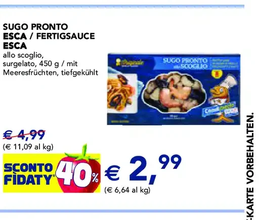 Sugo pronto esca