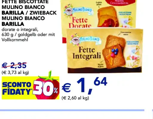 Fette biscottate Mulino Bianco