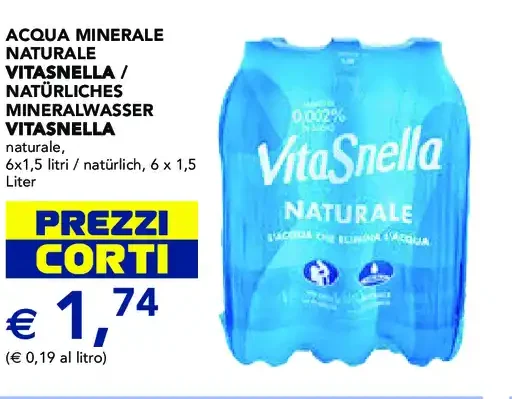 Acqua minerale naturale Vitasnella