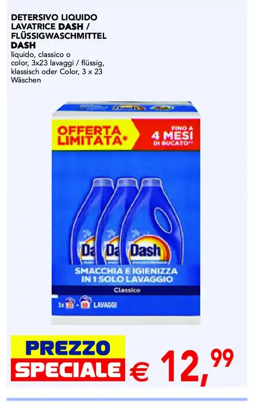 Detersivo liquido lavatrice Dash